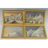 Travel and Adventure - Victorian School (19th century), a set of four plates of Arctic Exploration,
