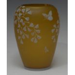 A late 19th Century Thomas Webb & Sons type cameo glass vase,