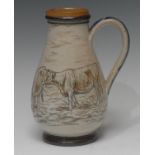 A Royal Doulton ovoid jug, designed by Hannah Barlow,