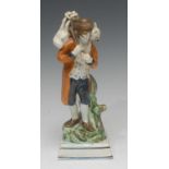 A Staffordshire Pearl Ware figure, The Lost Sheep Found,