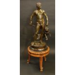 Adrien Etienne Gaudez (1845-1902), a large and impressive patinated bronze, Belluaire,