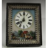 A 19th century Continental wall clock,