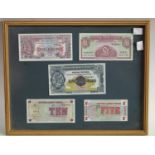 Bank Notes - British Armed Forces - One Pound [2]; Five Pounds; Ten New Pence;