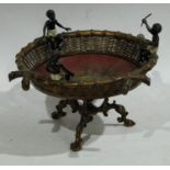 An Austrian cold painted bronze novelty table centrepiece, in the manner of Bergman,