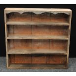 A set of 19th century scumbled pine shelves