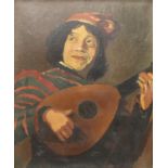 After Frans Hals The Lute Player oil on canvas, 53.