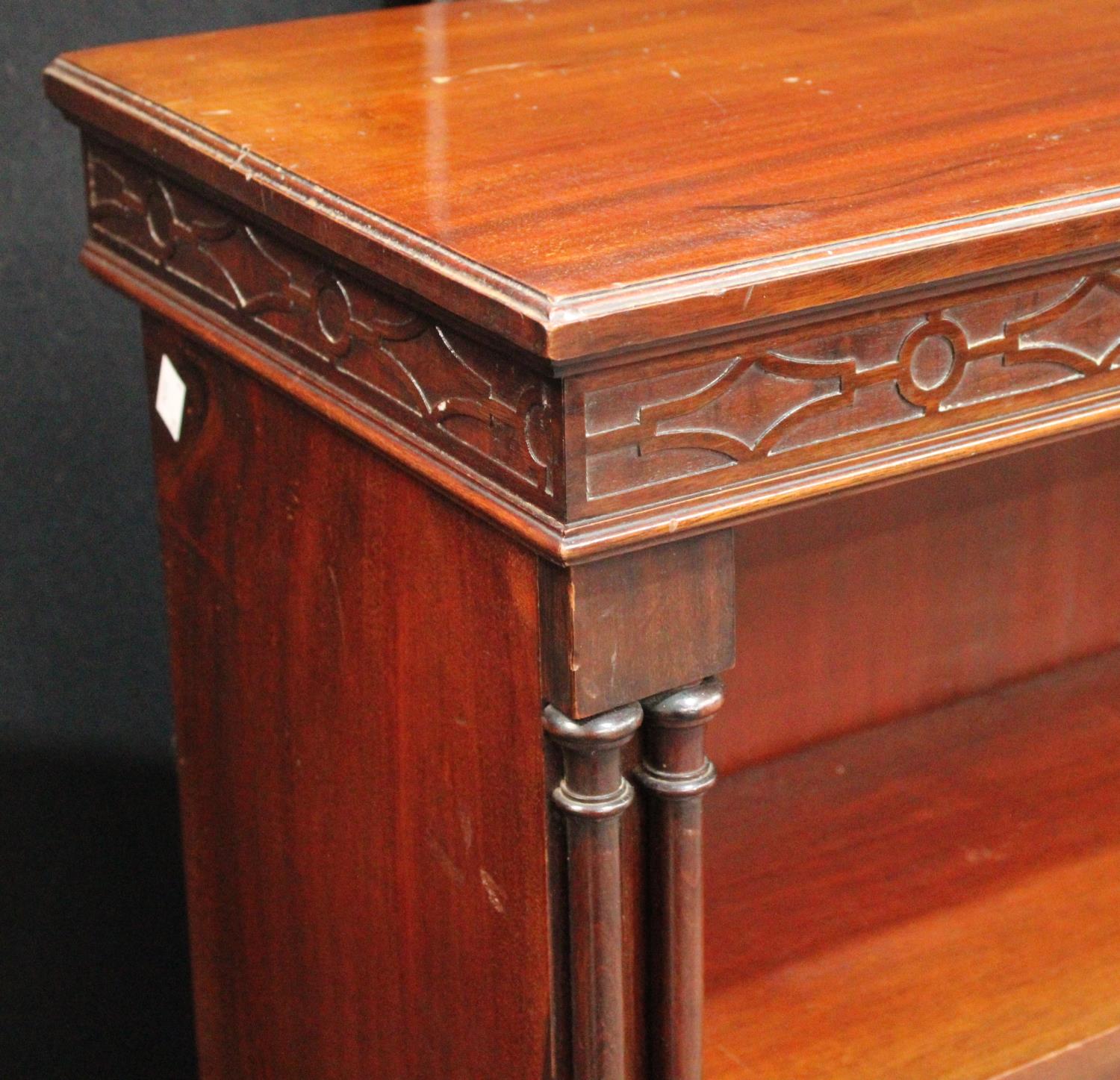 A Chippendale Revival mahogany open bookcase, - Image 3 of 3