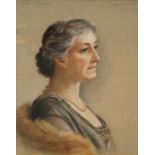 Ida Verner (early 20th century) Portrait of Constance Vesey signed, titled, pastel,