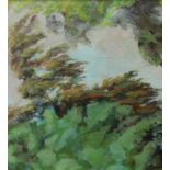 English School Impressionist Landscape signed with initials KW, oil on board,