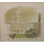 Hugh Casson RA (1910 - 1999), by and after, Front Court, Cambridge, signed in pencil to margin,