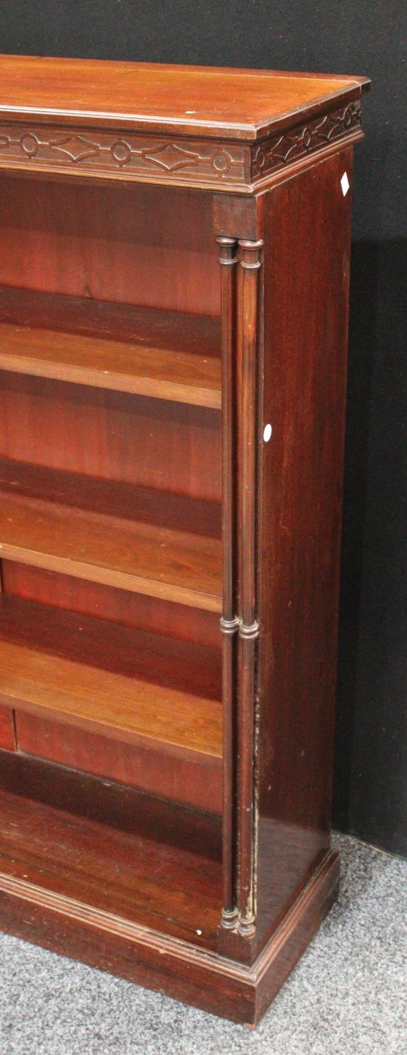 A Chippendale Revival mahogany open bookcase, - Image 2 of 3