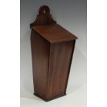 A 19th century mahogany candle box