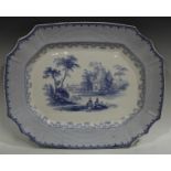 A 19th century blue and white platter