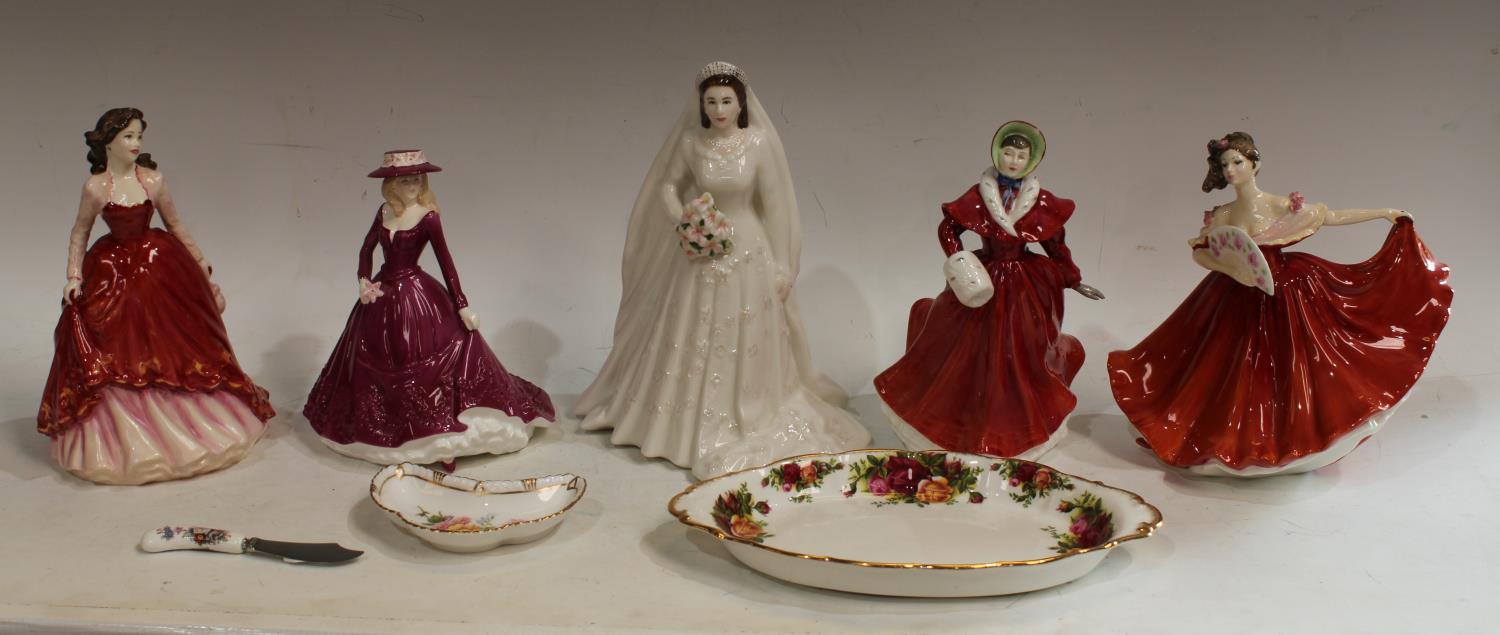 A Royal Doulton figure, Special Occasion HN4100; others, The Skater HN349,