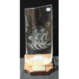 Sailing - Modern Design - a glass trophy, S.T.A.