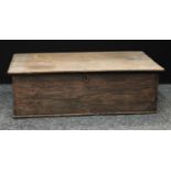 A 19th century elm six plank chest