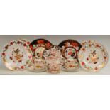 A Royal Crown Derby Imari palette A962 pattern shaped circular dinner plate,