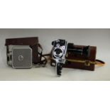 Cameras - a Bolex Zoom Reflex 8mm cine camera, P2, cased with instructions,