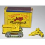 Matchbox Regular Wheels 8 Caterpillar Tractor - Stannard Code 8 - yellow body,