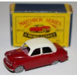 Matchbox Regular Wheels 22a Vauxhall Cresta - dark red body, cream roof, silver trim,