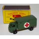 Matchbox Regular Wheels 63a Ford Service Ambulance - Stannard Code 3 military green, silver trim,