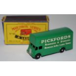 Matchbox Regular Wheels 46b Guy "Pickfords" Removal Van - 3-line decal, green, silver trim,