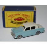 Matchbox Regular Wheels 43a Hillman Minx - Stannard code 4 blue-grey body, silver trim,