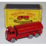 Matchbox Regular Wheels 11b ERF Tanker "Esso" - Stannard Code 10 - red body with mask sprayed