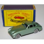 Matchbox Regular Wheels 53a Aston Martin DB2/4 - green body, silver trim,