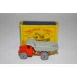 Matchbox Regular Wheels 6a Quarry Truck - orange cab and chassis, gold trim, grey tipper,