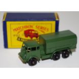 Matchbox Regular Wheels 62a General Service Lorry - Stannard Code 1 military green, silver trim,