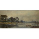W Wilde (late 19th century) A View Across the River signed, dated '70, watercolour,