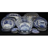 Ceramics - a quantity of 19th century and 20th century blue and white
