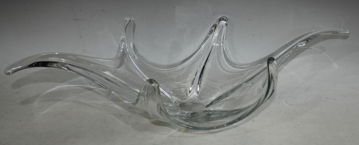 A large Daum France clear glass splash vase, 49cm wide, - Image 4 of 4