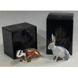 A Royal Crown Derby paperweight, Moonlight Badger, Collector's Guild Exclusive,