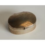 A Mexican silver oval box,