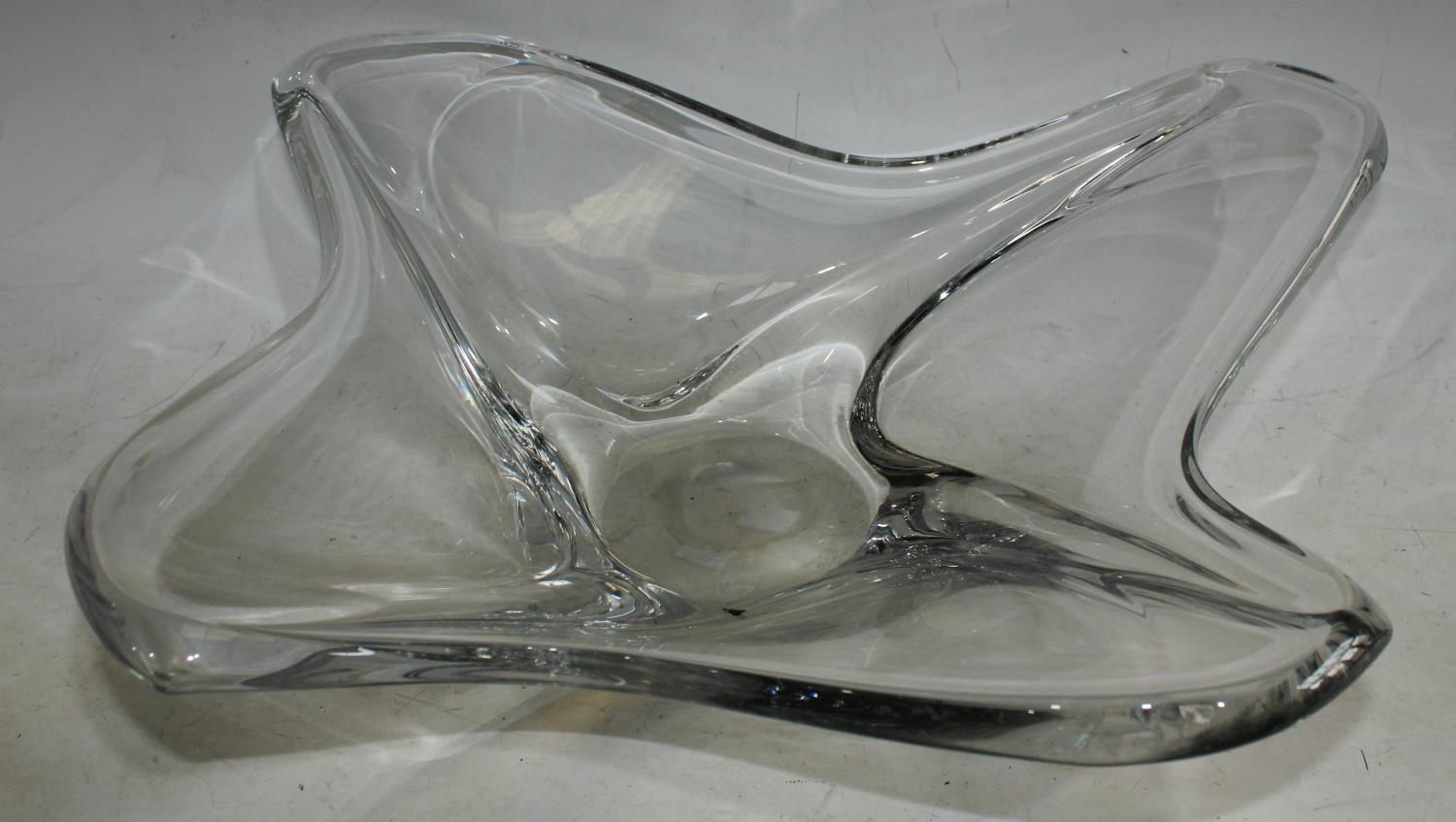 A large Daum France clear glass splash vase, 49cm wide, - Image 2 of 4