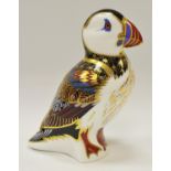 A Royal Crown Derby paperweight, Puffin, printed marks to base, first quality,