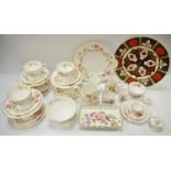 Abbeydale Bone China - a decorative tea setting for five including cups and saucers, cream jug,