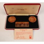 Coins - Football interest Nottingham Forest AFC: Windsor mint boxed set of medallions,