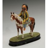 A Beswick model of a Native American Chief on horse back, 22cm,