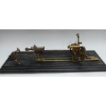 An interesing brass fibre inspection and count measure instrument, Goodbrand and Co Ltd, Makers,