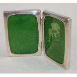 A Spanish silver double photograph frame