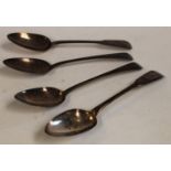 Silver - a pair of George III serving spoons, Robert Rutland, London 1811; another pair,