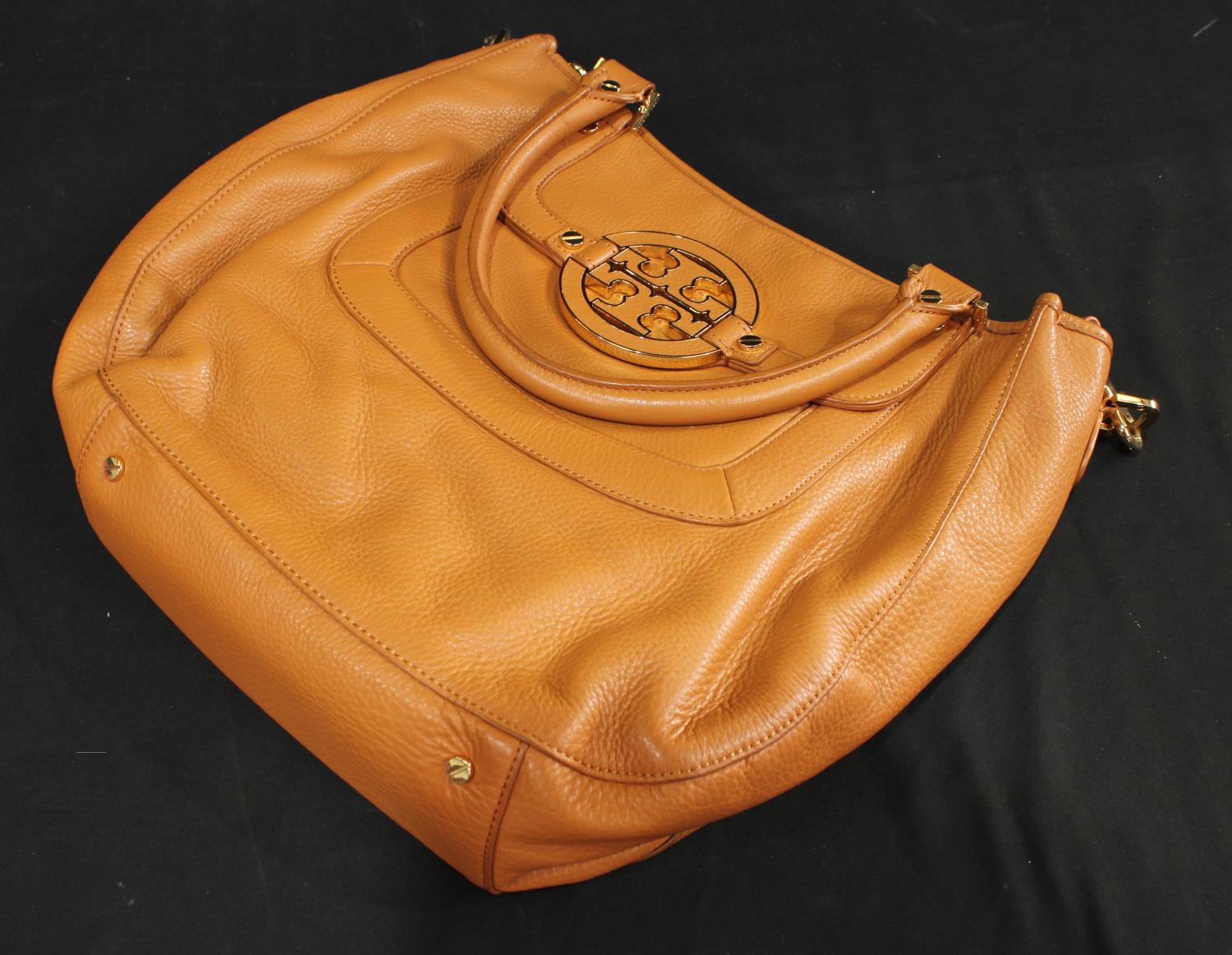 Luxury Fashion - a Tory Burch brown leather lady's handbag, gilt-metal fittings, 37cm wide, - Image 2 of 2