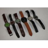 Watches - a Favre Leuba Duomatic mechanical wristwatch, Burgundy dial; another Sea-Chief,