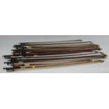 A collection of violin bows (16)