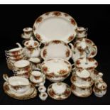 A Royal Albert Old Country Roses pattern comprehensive dinner, coffee and tea service,