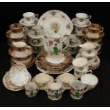 A Royal Standard True Love pattern tea set; a set of four Aynsley teacups and saucers,