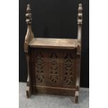 Architectural Salvage - an ecclesiastical Gothic Revival oak lecturn/pulpit,